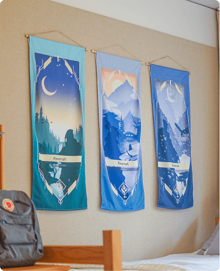 Cool banners on wall
